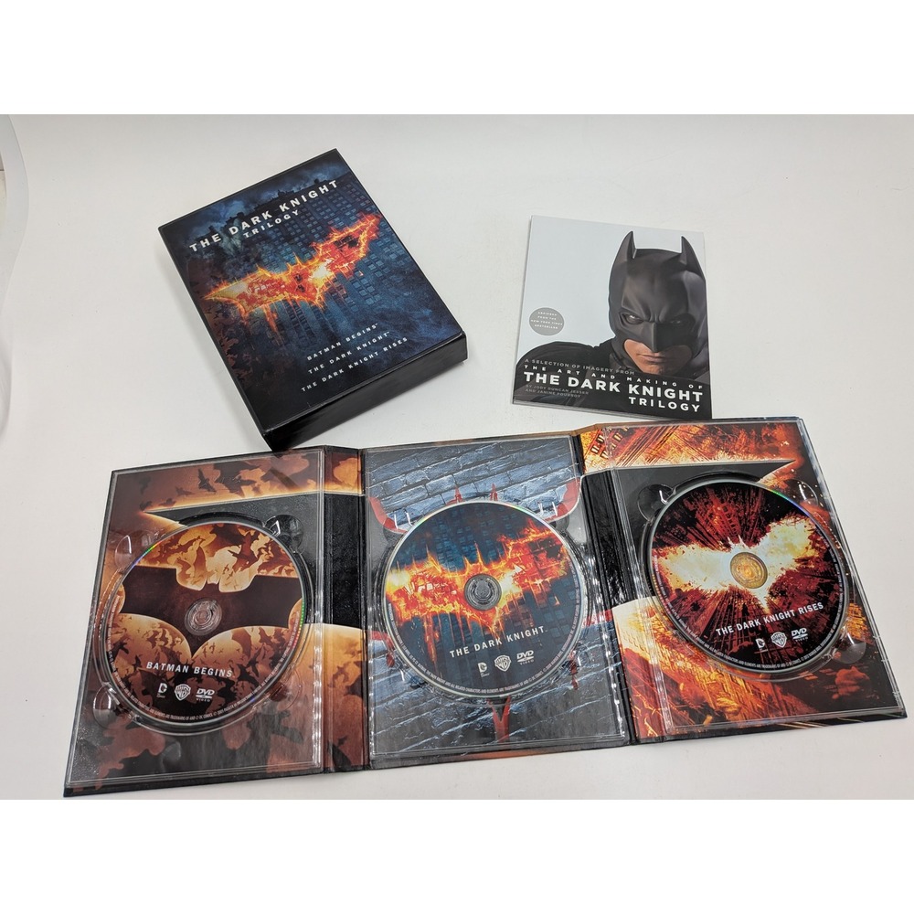 The Dark Knight Trilogy DVD Box Set Batman Begins Rises Christopher Nolan DC